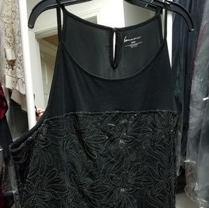 Black Cami with Leather Sequins 26/28